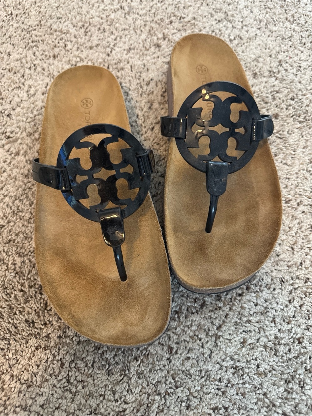 Tory Burch Miller Cloud Thong Sandals with cork bottom 9.5